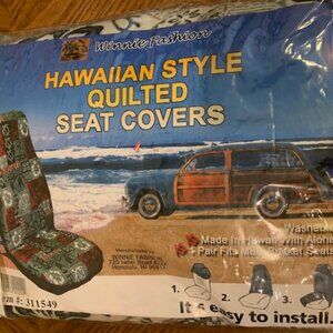 Hawaiian Style Quilted Seat Covers Pair from Winnie Fashion never used